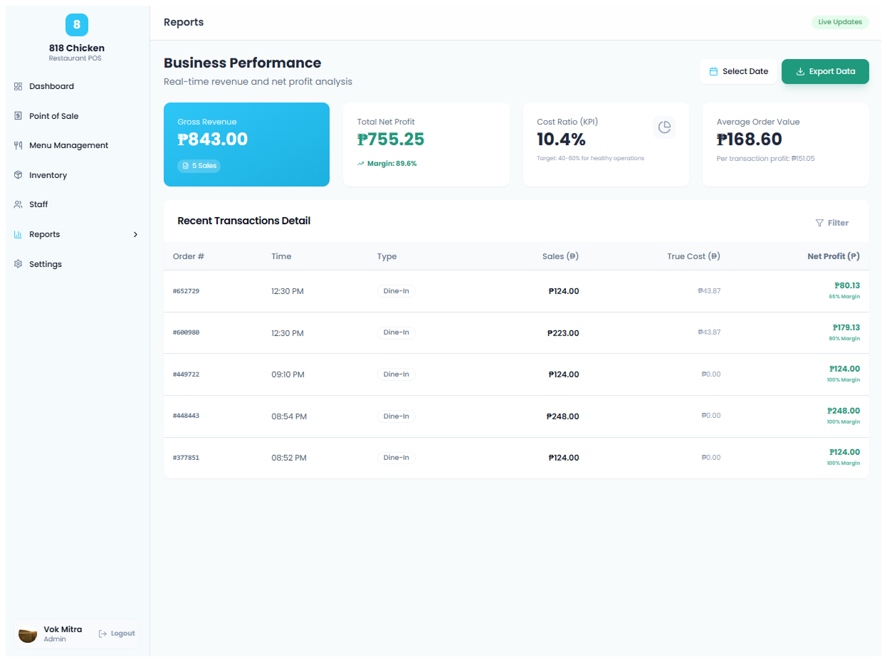 Kasenso POS Screenshot
