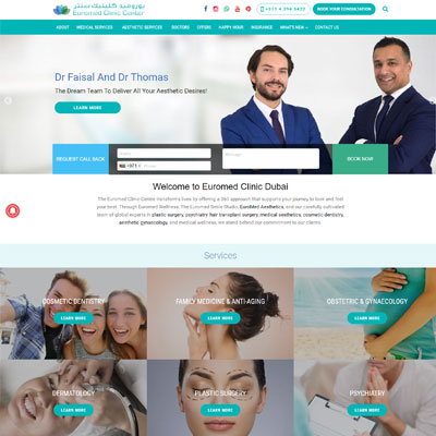 euromedclinicdubai.com website design