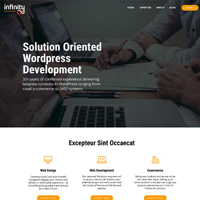 Infinity website design
