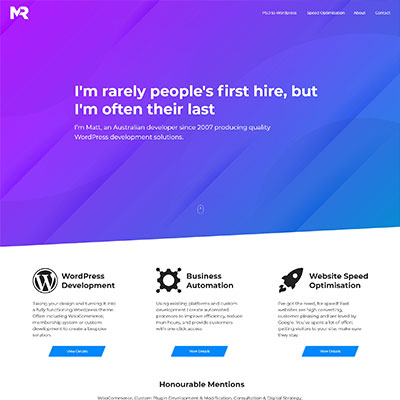 MR website design