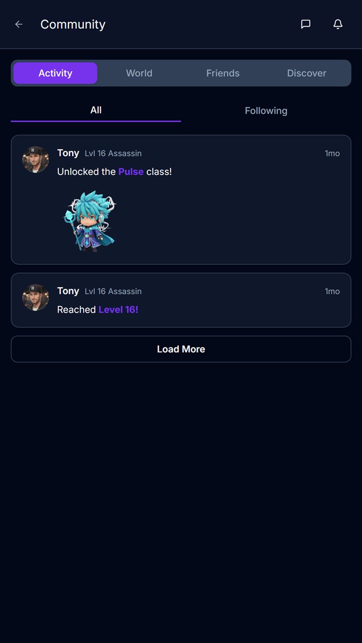 Community activity feed